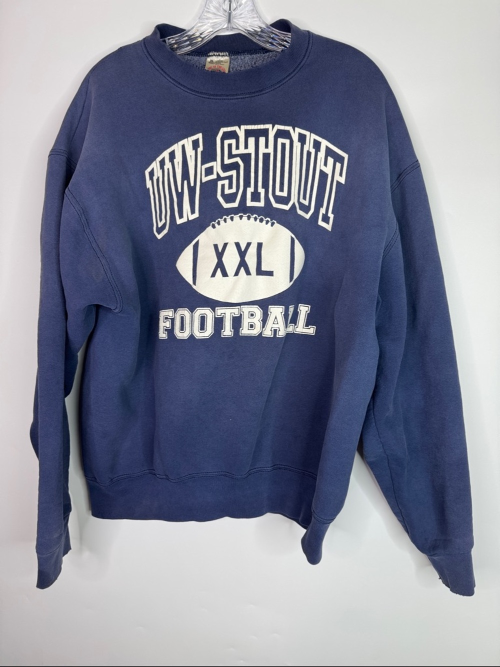 Vintage FOTL UW Stout Navy Football Sweatshirt Size XL